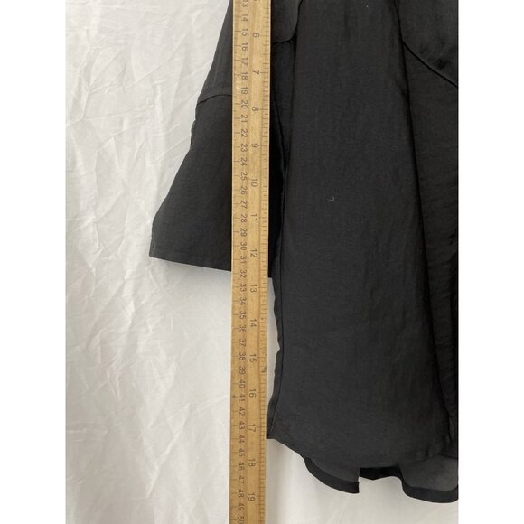 DG2 Diane Gilman Tunic Shirt Women 2XL Black Asymmetrical Hem Long Sleeve NWT - Picture 8 of 11